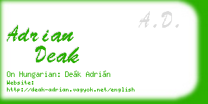 adrian deak business card